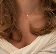 Load image into Gallery viewer, DIAMOND BAR NECKLACE (MADE TO ORDER)