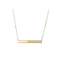 Load image into Gallery viewer, GOLD BAR DIAMOND NECKLACE (MADE TO ORDER)