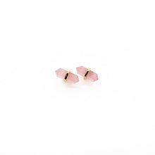 Load image into Gallery viewer, ROSE QUARTZ PENCIL STUDS