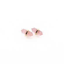 Load image into Gallery viewer, ROSE QUARTZ PENCIL STUDS