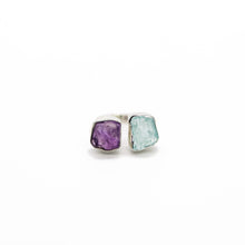 Load image into Gallery viewer, AMETHYST AQUAMARINE DUO RING