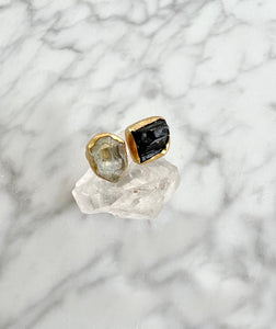 AQUA TOURMALINE DUO RING