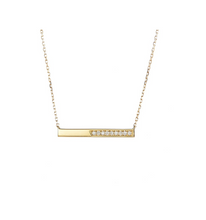 Load image into Gallery viewer, GOLD BAR DIAMOND NECKLACE
