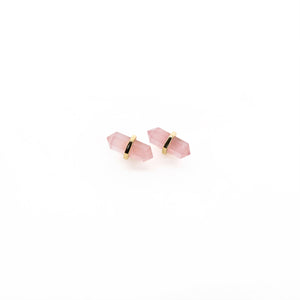 ROSE QUARTZ PENCIL STUDS