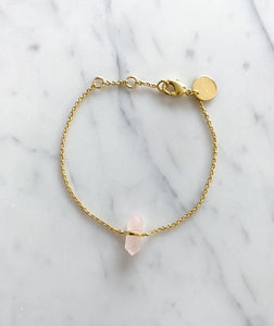 ROSE QUARTZ PENCIL BRACELET