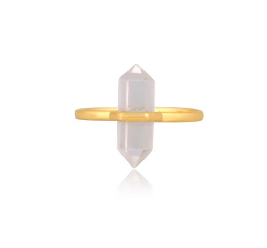 CLEAR QUARTZ PENCIL RING